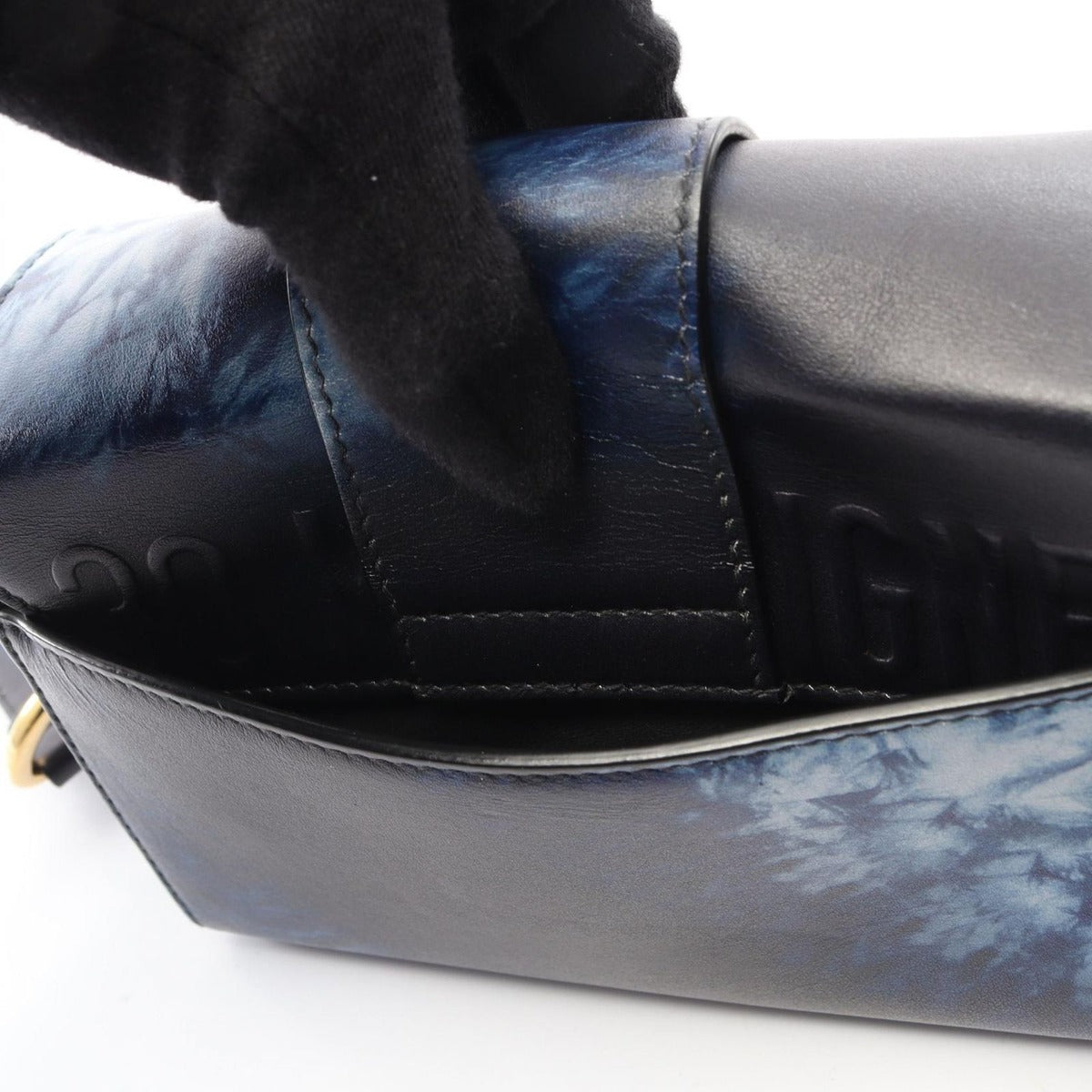 Dior Shoulder Bag 30 Montaigne Box Navy Black Leather — view 7