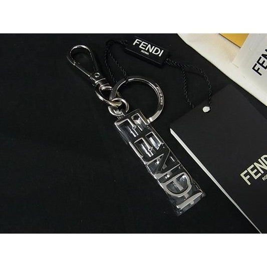 Fendi Key Holder Sling Bag Charm Silver Fr1701