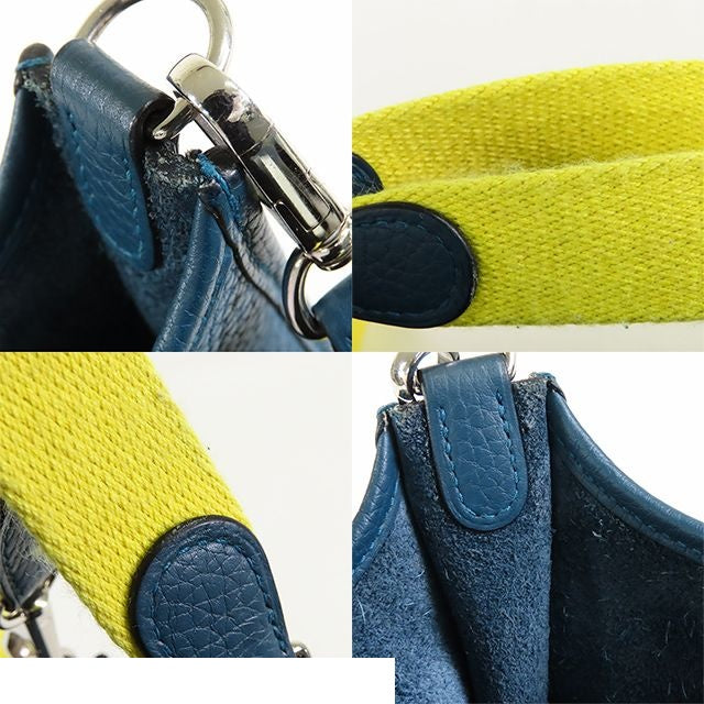 Hermes Evelyne TPM Amazon Col Vert Silver Taurillon Shoulder Bag — view 8