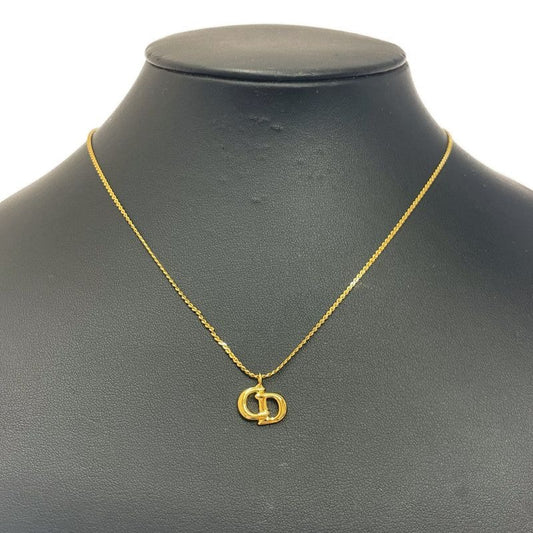 Christian Dior GP CD Logo Necklace Gold