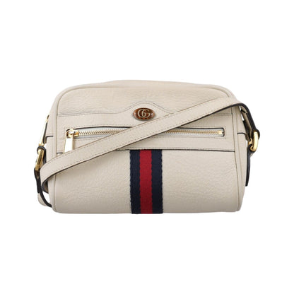 Gucci Ophidia White Leather Messenger Bag