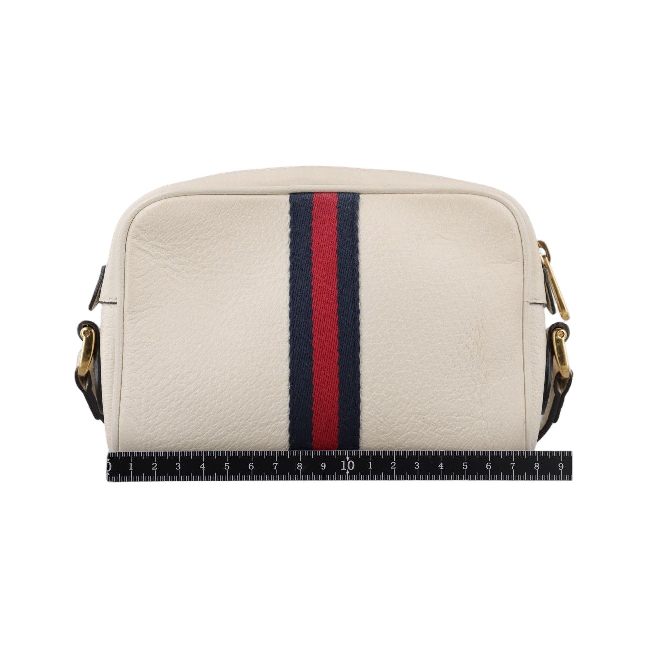 Gucci Ophidia White Leather Messenger Bag — view 2