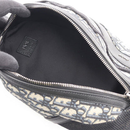 Dior Waist Bag Scarab Black Navy Canvas Leather Beige — view 3