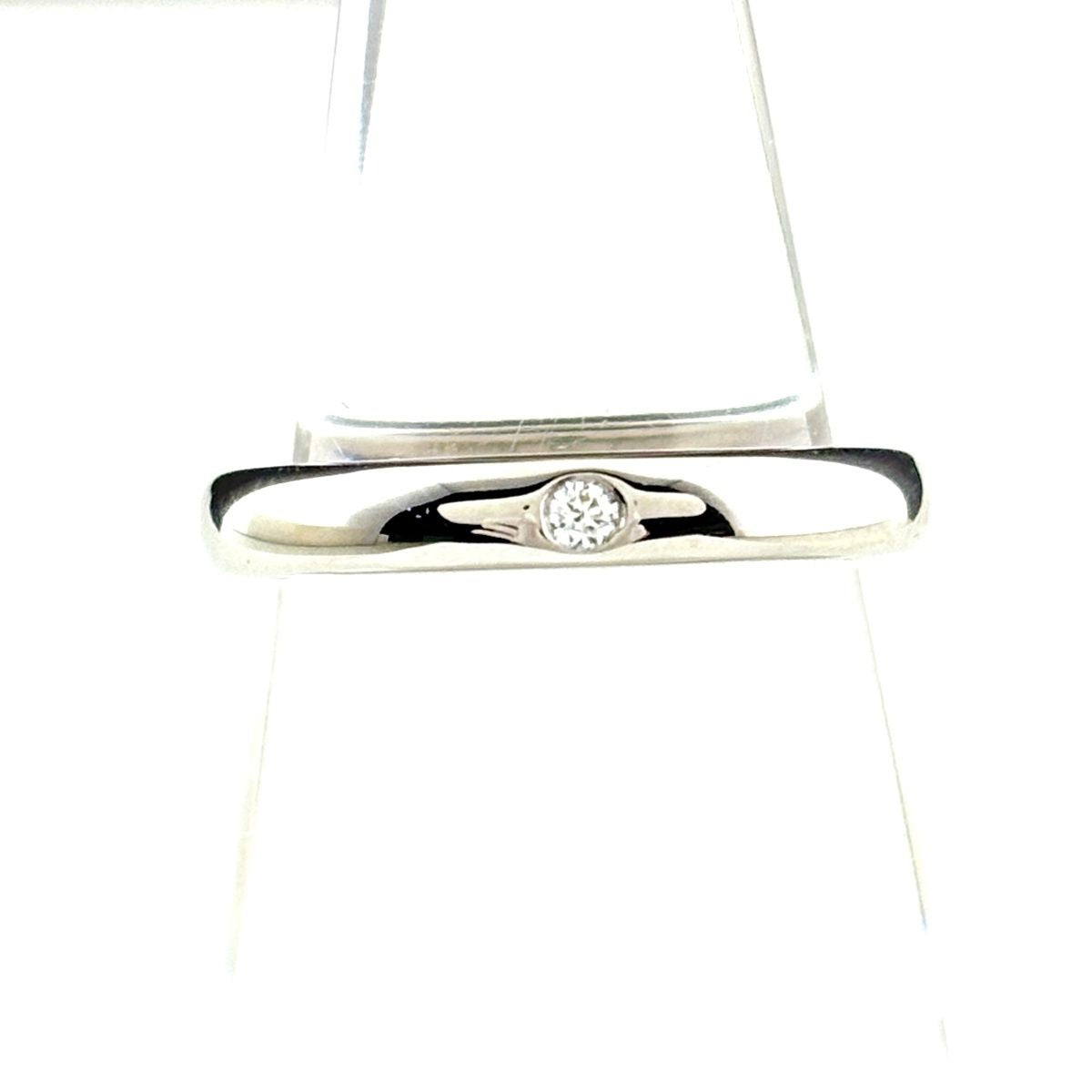 Tiffany & Co Stacking Band Ring Platinum Diamond Size