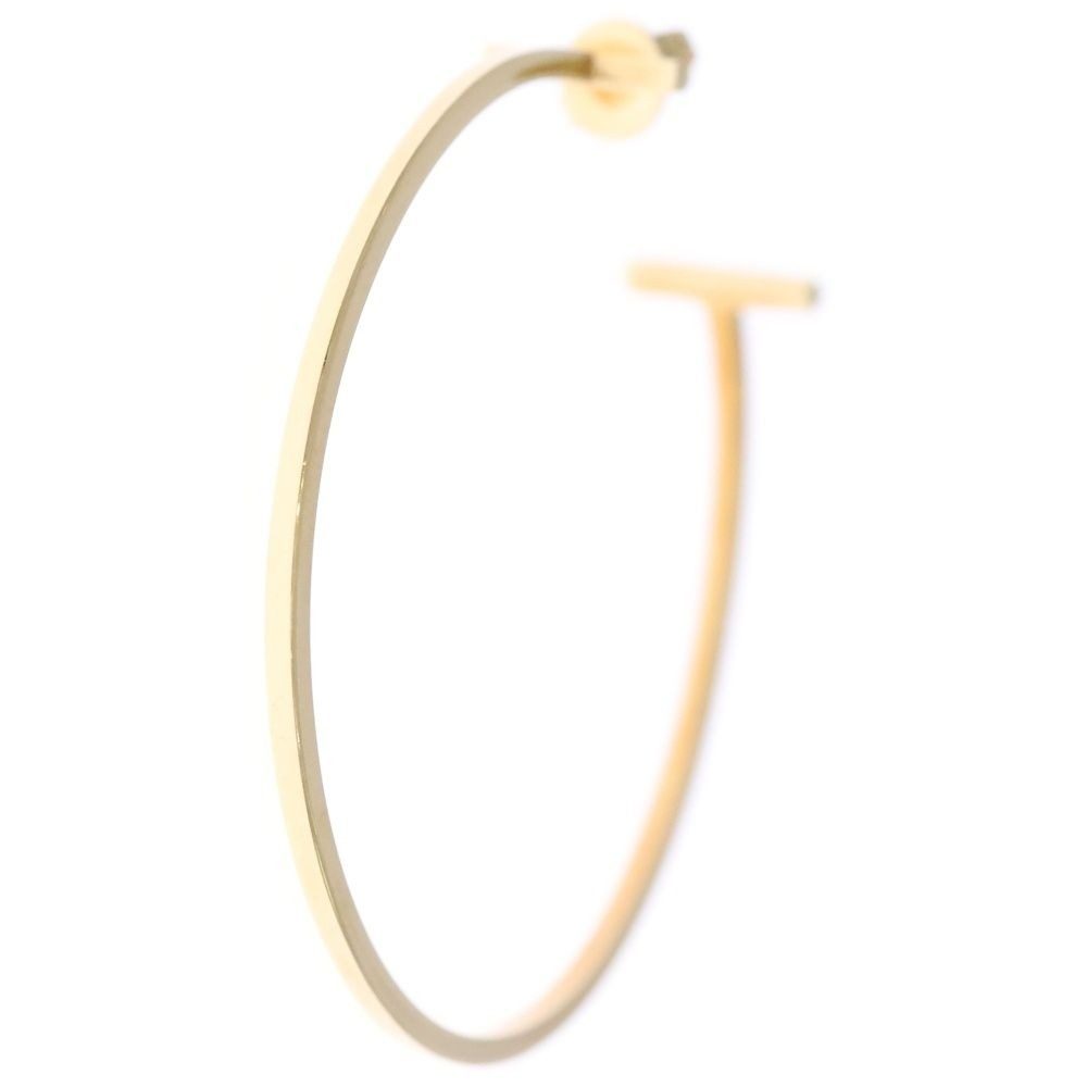 Tiffany & Co T-wire Hoop Earrings Gold 18k Yellow