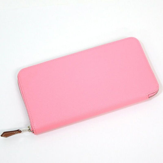 Hermes Azap Long Silk in Wallet Epsom Rose Confetti Silver Y-engraved