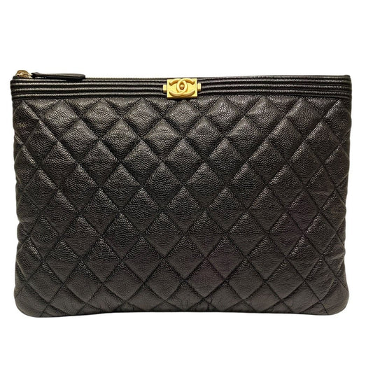 Chanel Clutch Caviar Leather