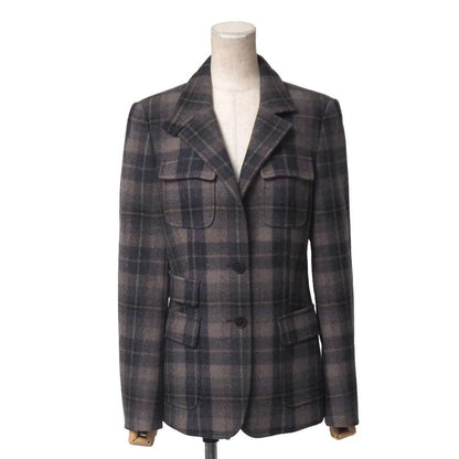 Max Mara Jacket 42 Single Leather Trim