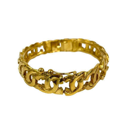 Chanel and Comment Vintage CC Logo Bracelet Bangle — view 7