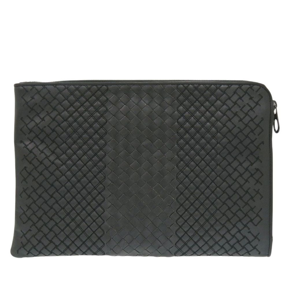 Bottega Veneta Intrecciato Leather Gray Clutch