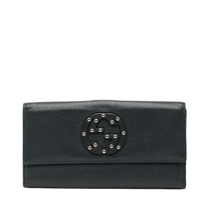 Gucci G Navy Leather