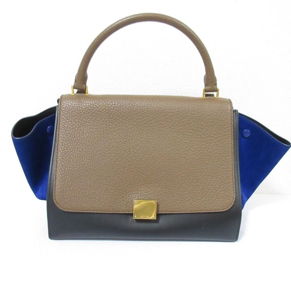 Celine Trapeze Handbag Black Brown Blue