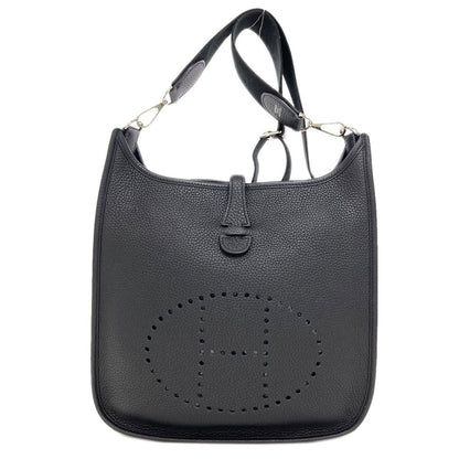 Hermes Evelyne 3 PM Silver Shoulder Bag Taurillon