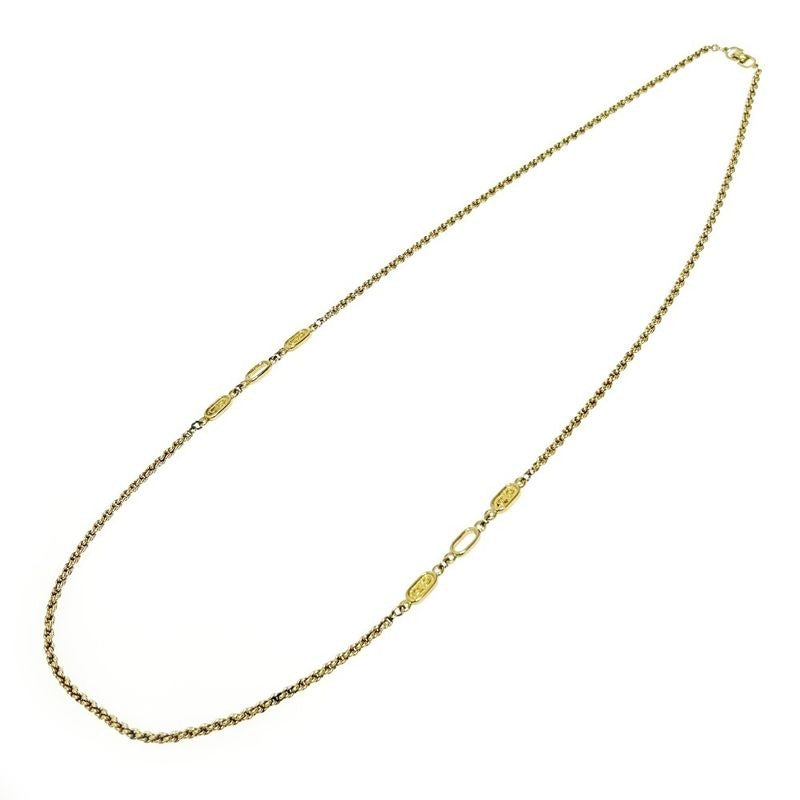 Christian Dior GP CD Logo Long Necklace Women Gold