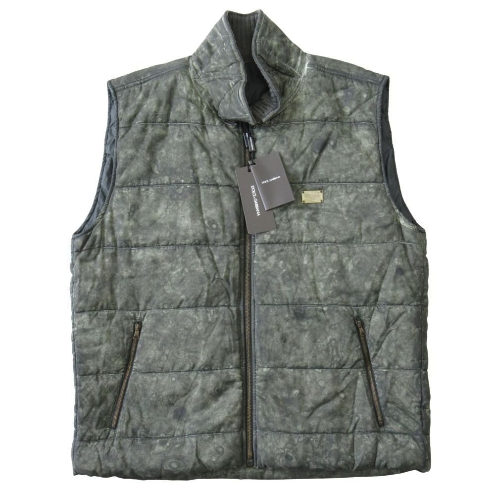 Dolce & Gabbana Silk Vest Jacket Logo Plate Large 52