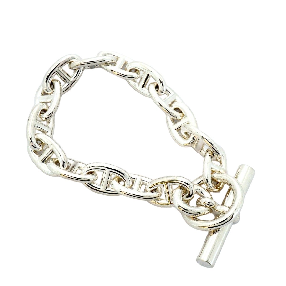 Hermes Bracelet Chaine D'ancre MM 925 Sterling Silver — view 2