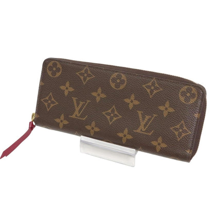 Louis Vuitton Portefeuille Clemence Monogram Fuchsia Zip Around Wallet