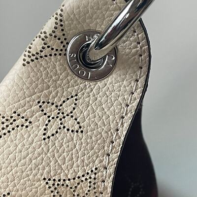Louis Vuitton Monogram Carmel Hobo Mahina Leather Shoulder Tote Bag