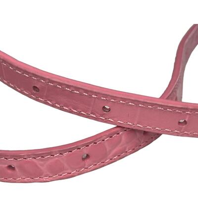 Balenciaga Hourglass Top Handle Mini Bag Crocodile Embossed Leather XS Pink Tote