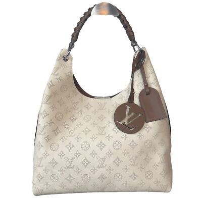 Louis Vuitton Monogram Carmel Hobo Mahina Leather Shoulder Tote Bag