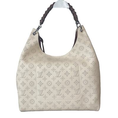 Louis Vuitton Monogram Carmel Hobo Mahina Leather Shoulder Tote Bag