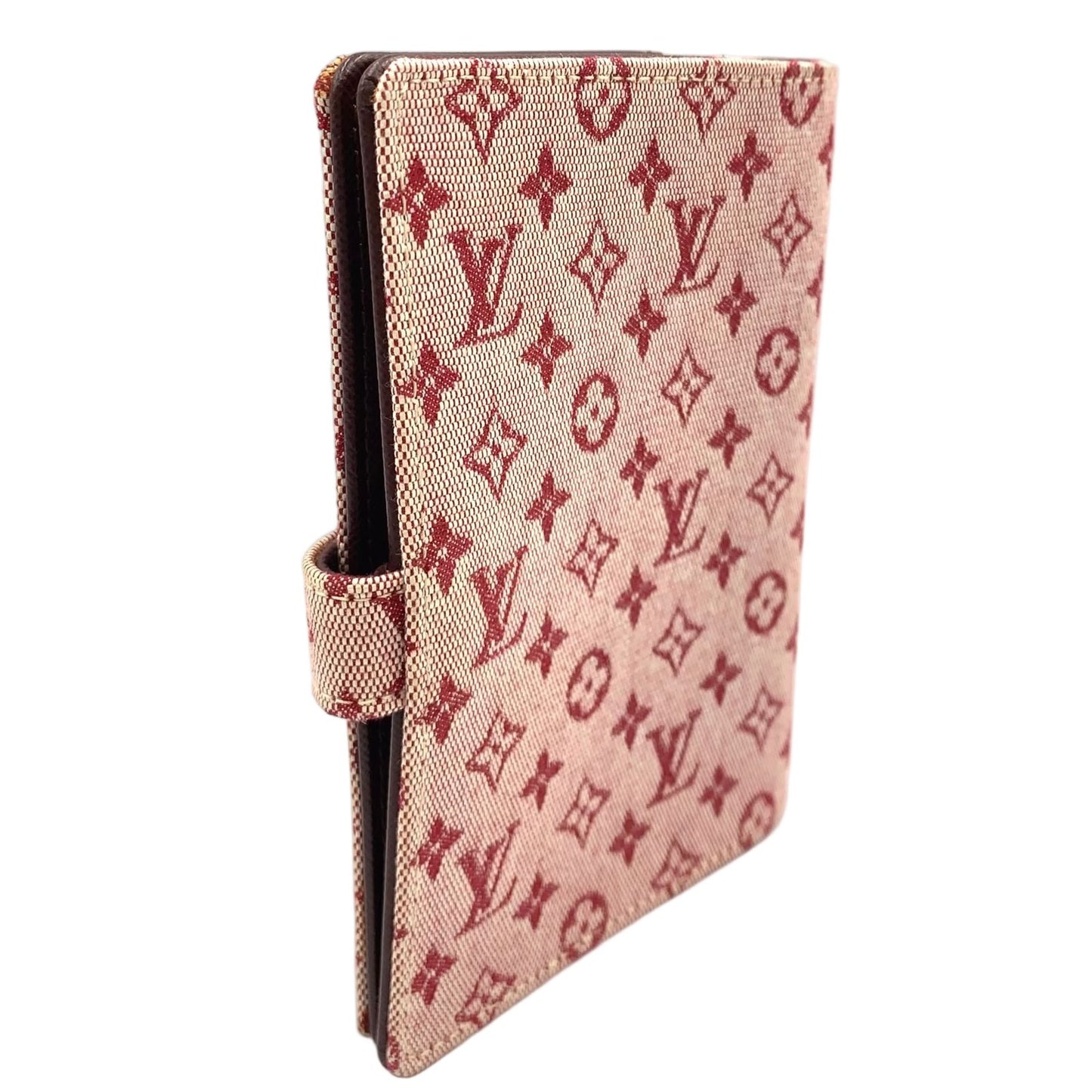 Louis Vuitton Monogram Mini Agenda PM Canvas Red Notebook Cover Gold — view 2