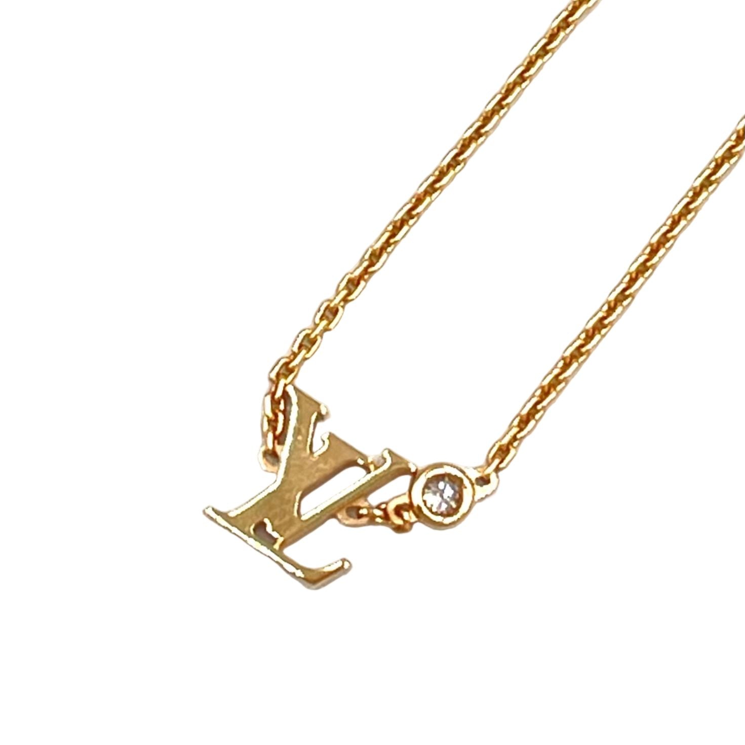 Louis Vuitton Pendentif Idyll Blossom LV Diamond Clear Pink Gold Necklace