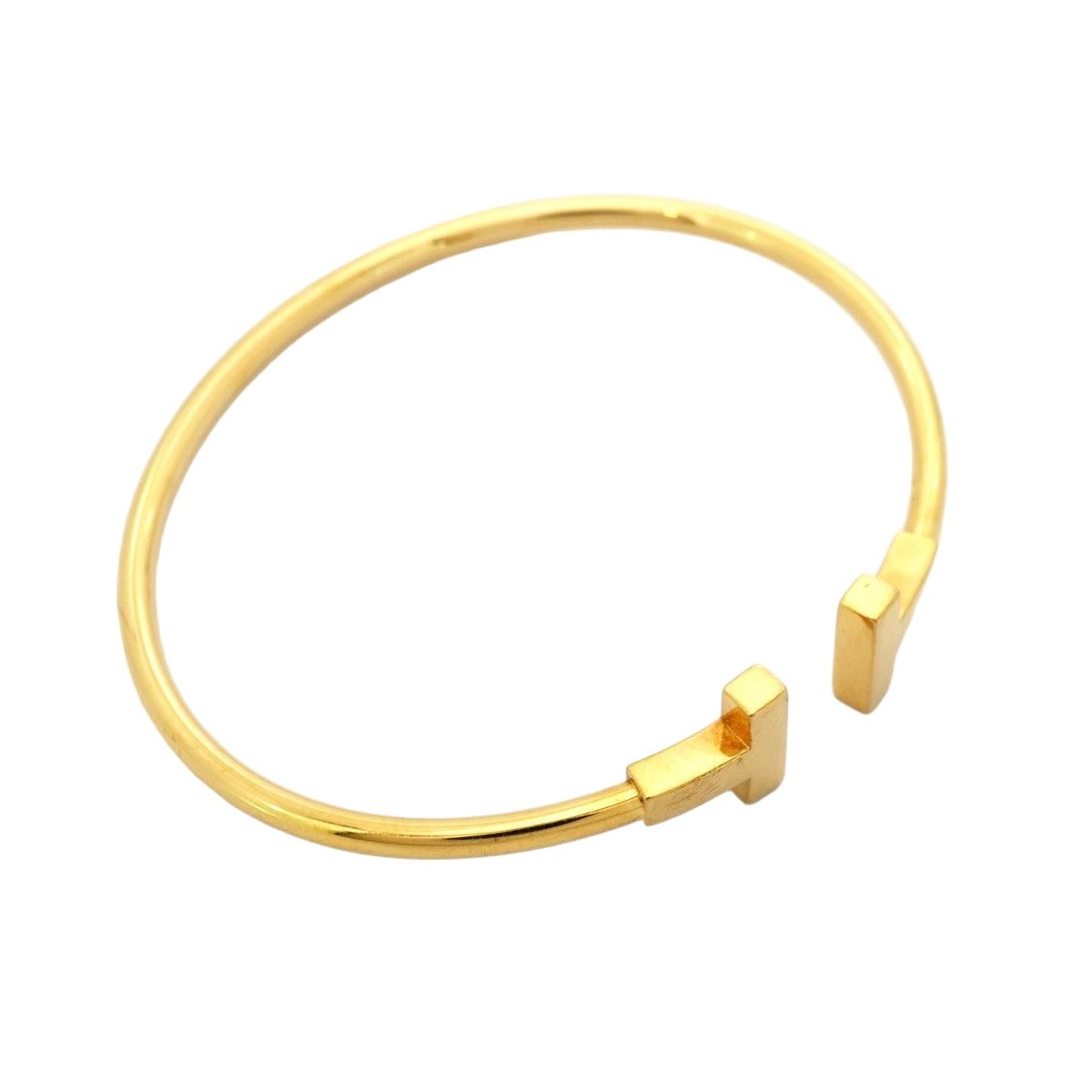 Tiffany & Co Bangle T Wire 18k Yellow Gold Bracelet — view 2