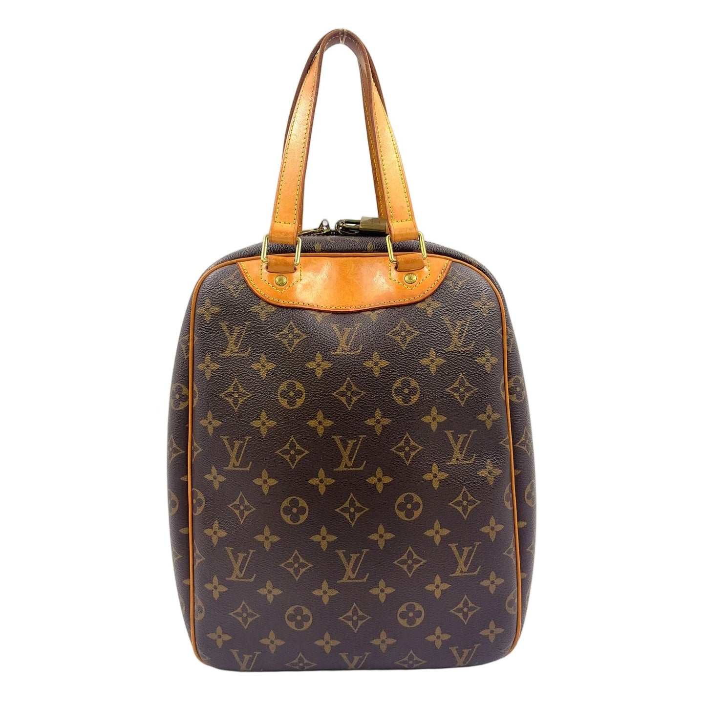 Louis Vuitton Excursion Monogram Leather Brown Handbag Gold