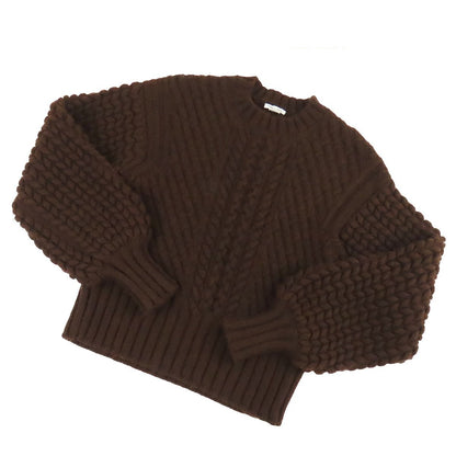 Hermes Knit Brown Cashmere Wool Allan Pattern Top Sweater 34
