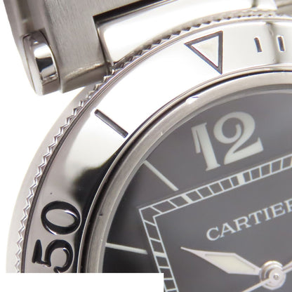 Cartier Pasha Seatimer Black SS Watch Automatic — view 7