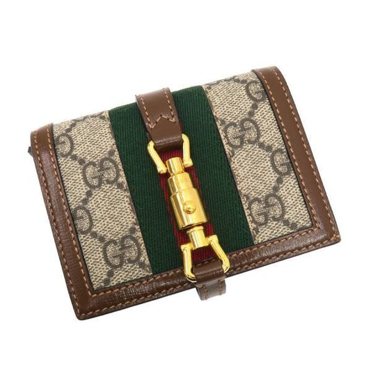 Gucci Compact Wallet Leather Beige