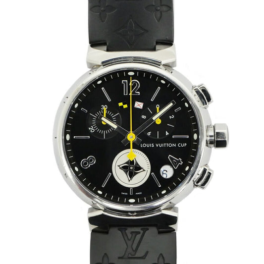 Louis Vuitton Tambour la Bree Cup Chronograph Black Dial Watch