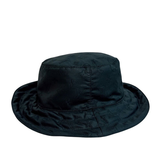 Louis Vuitton Reversible Apia Ring Monogram Polyester Hat Black