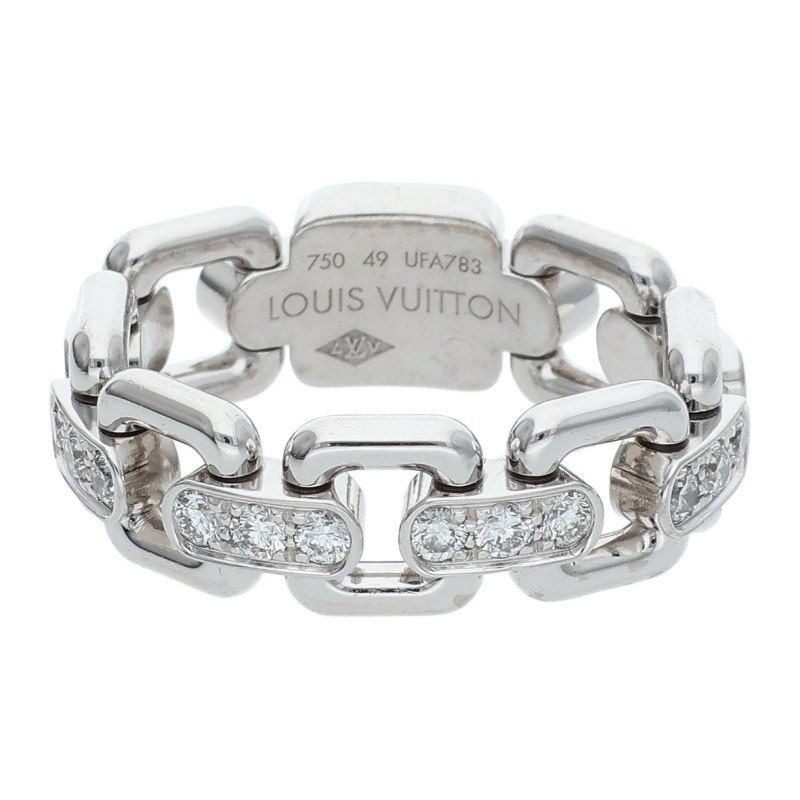 Louis Vuitton Bag Chain Attraction Pave Diamond Ring 49 No 10