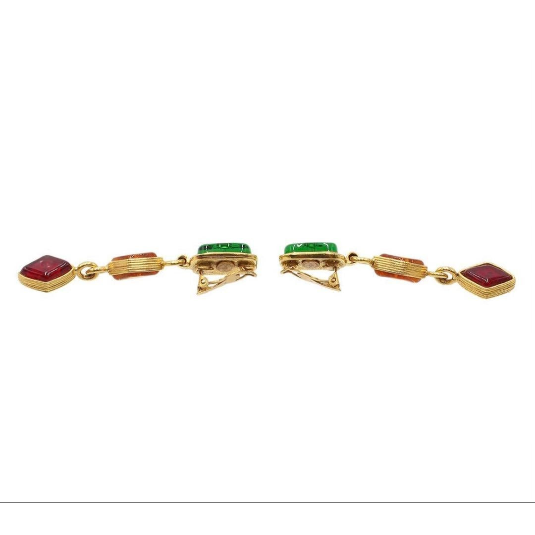 Chanel CC Logo Gripois Swing Earrings — view 4