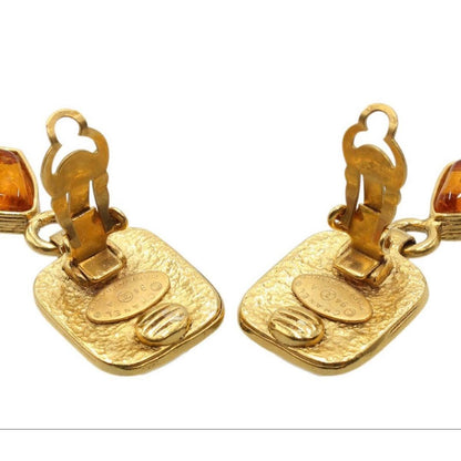 Chanel CC Logo Gripois Swing Earrings — view 5