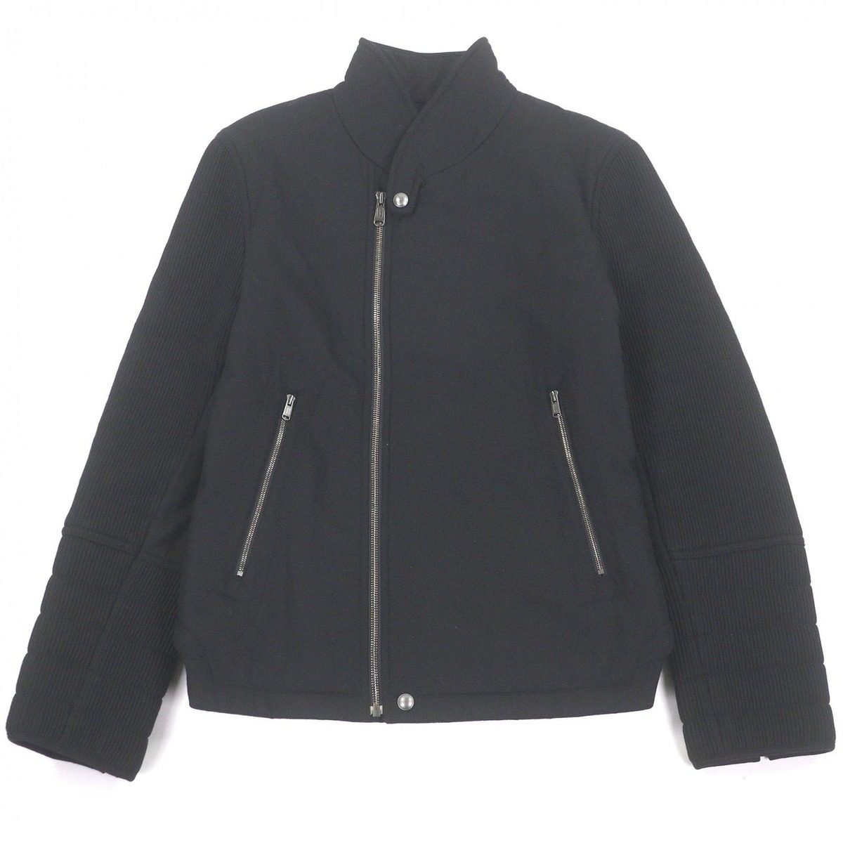 Saint Laurent Yves Stefano Pilati Era Lining Big YSL Embroidery Jacket Black 44