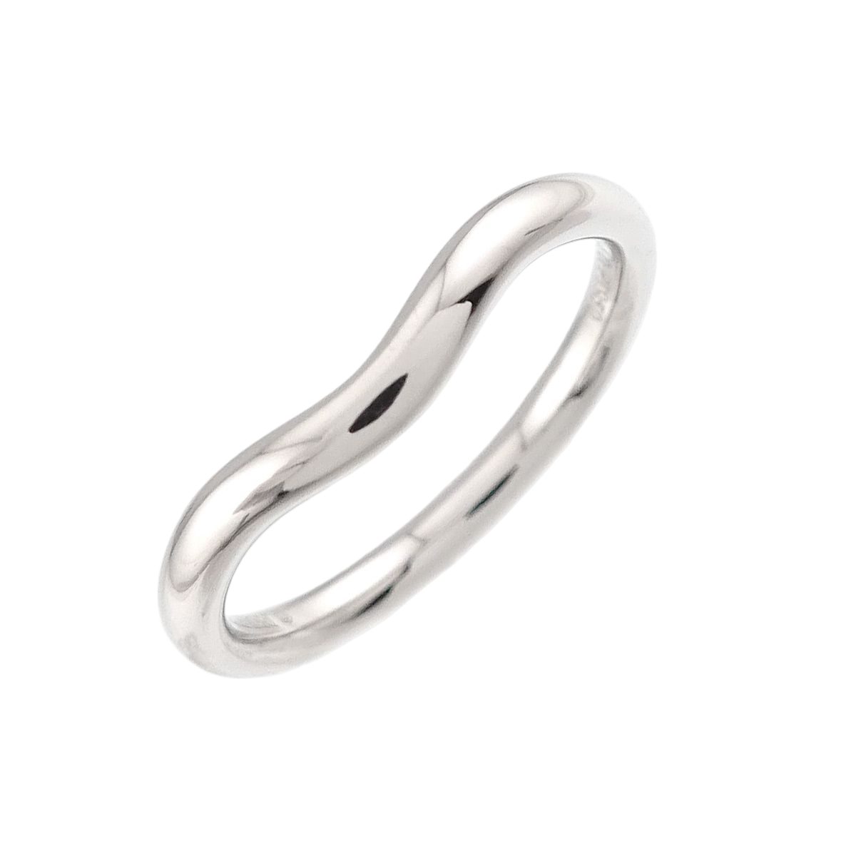 Tiffany & Co Curved Band Ring Pt Platinum