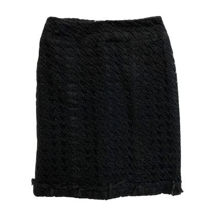 Chanel Wool Skirt Black
