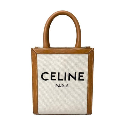 Celine Shoulder Bag Mini Vertical Cabas bnz Logo Natural Tan