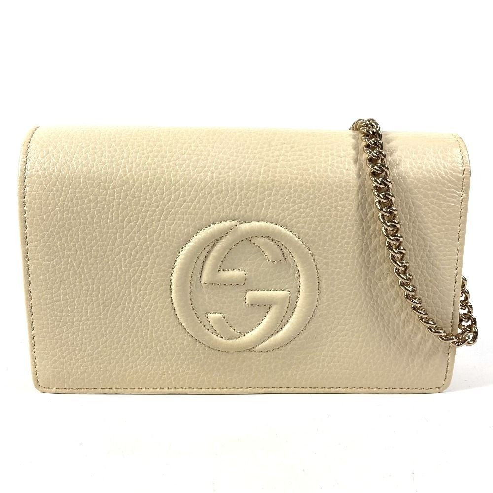 Gucci Wallet Interlocking Soho Leather Ivory