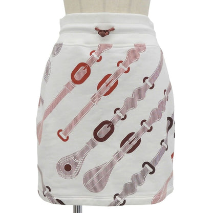 Hermes Made Coaching Remix Cotton Blanc Naturel Mini Skirt with Drawstring 36