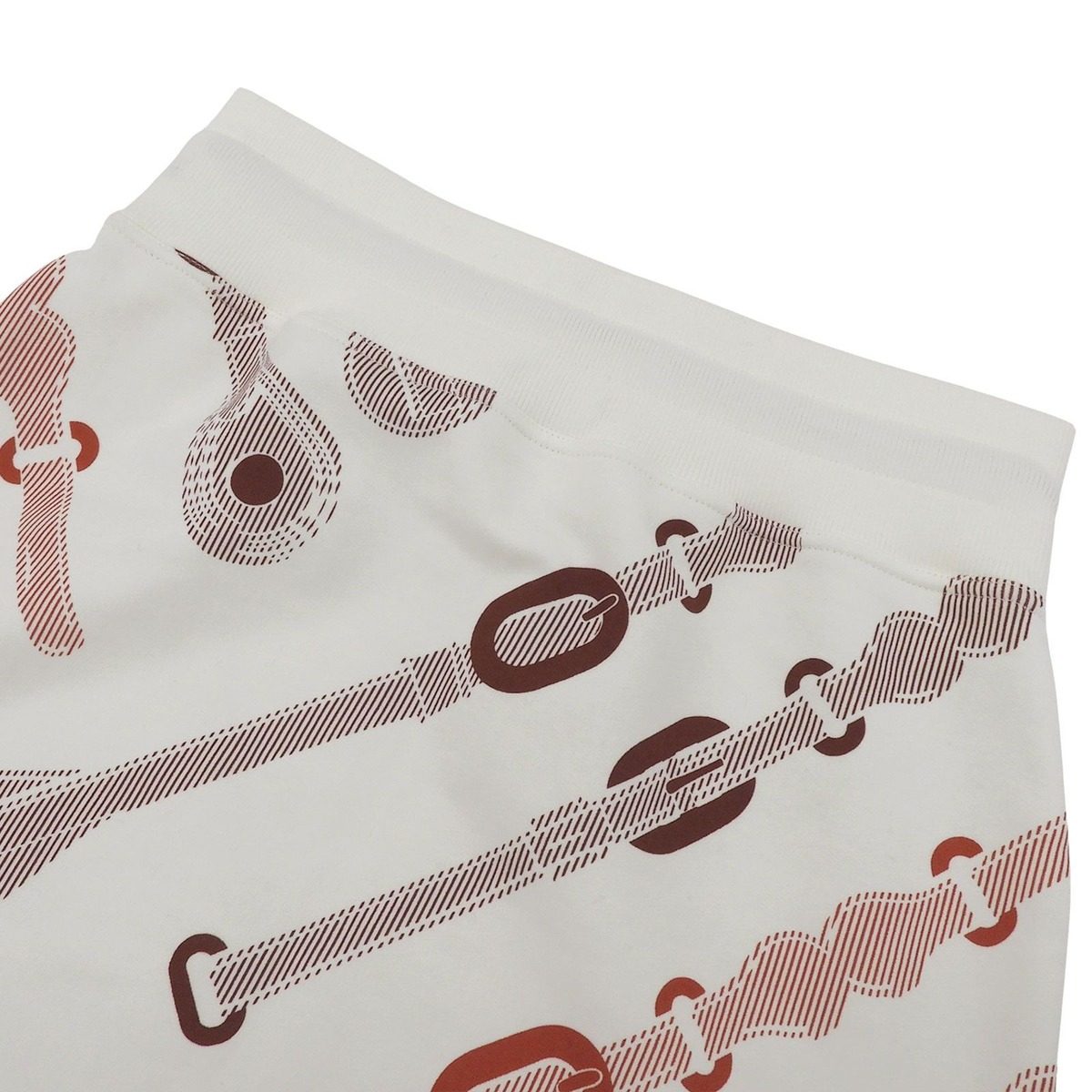 Hermes Made Coaching Remix Cotton Blanc Naturel Mini Skirt with Drawstring 36 — view 4