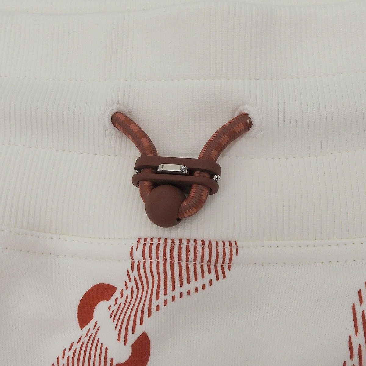 Hermes Made Coaching Remix Cotton Blanc Naturel Mini Skirt with Drawstring 36 — view 6