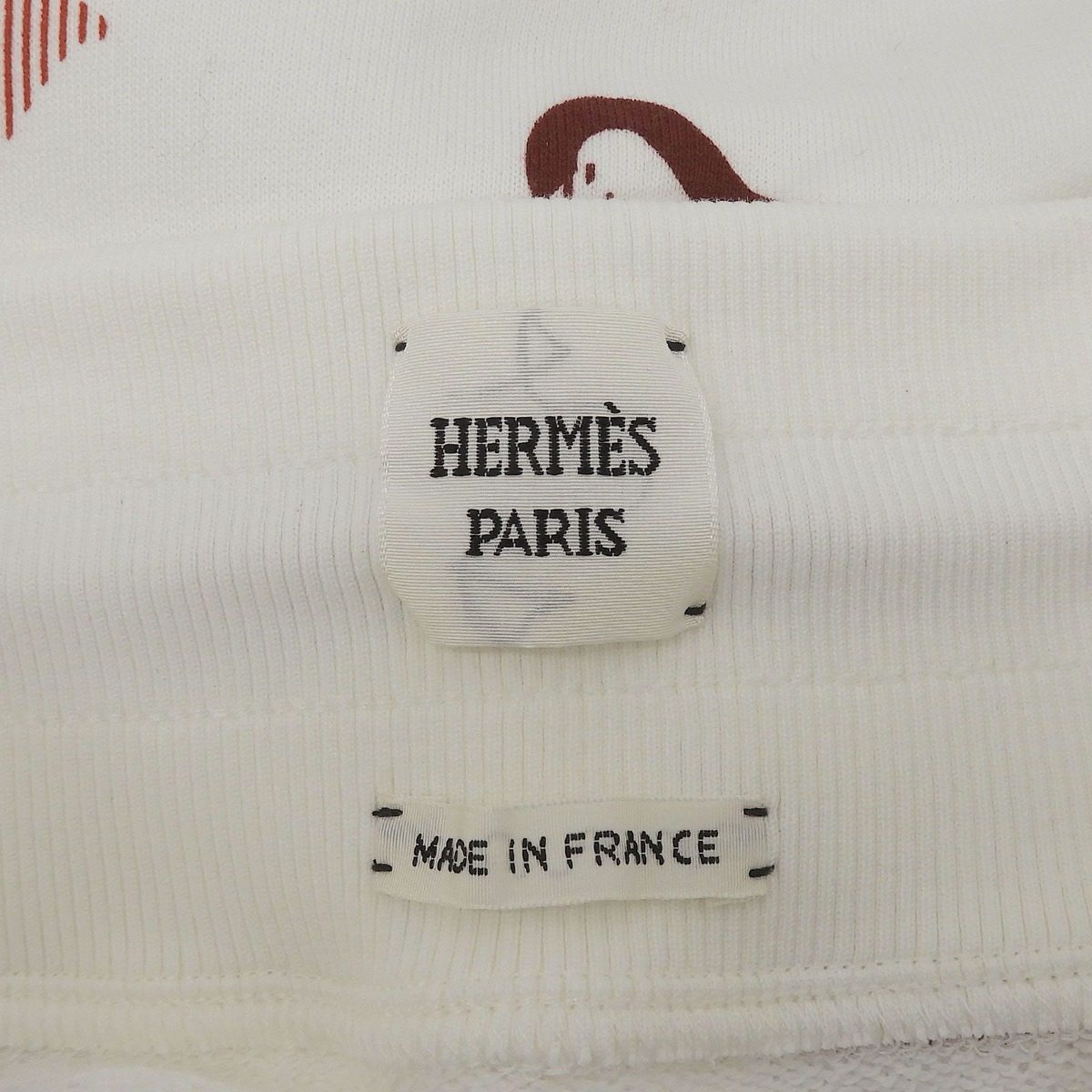 Hermes Made Coaching Remix Cotton Blanc Naturel Mini Skirt with Drawstring 36 — view 7