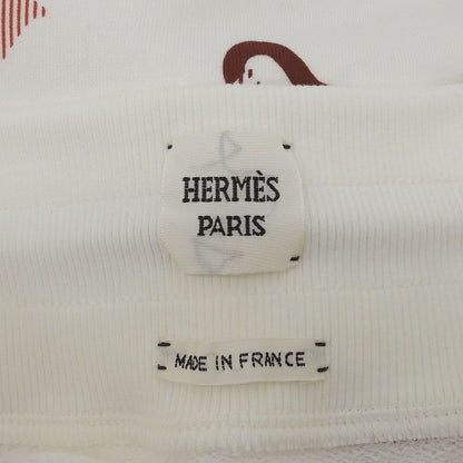 Hermes Made Coaching Remix Cotton Blanc Naturel Mini Skirt with Drawstring 36 — view 7