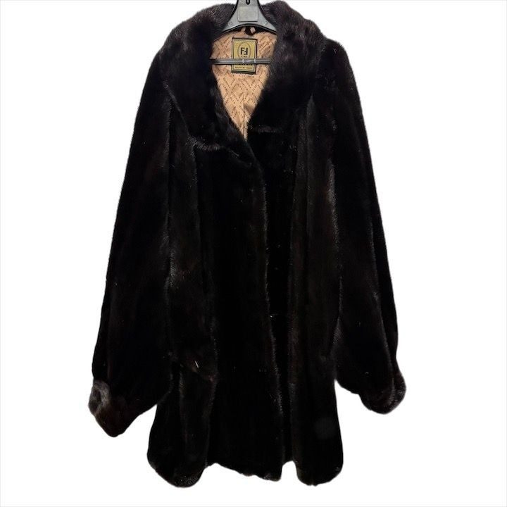 Fendi Mink Reverse Hair Long Coat Fur Brown