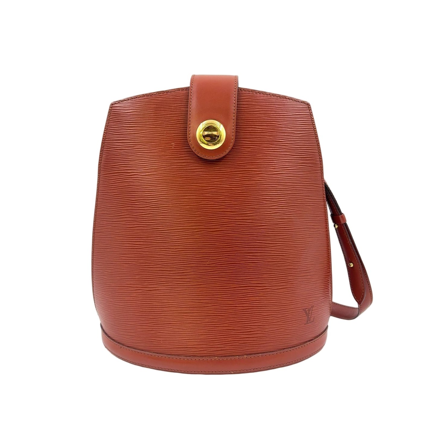 Louis Vuitton Cluny Epi Kenya Brown Leather Shoulder Bag Gold