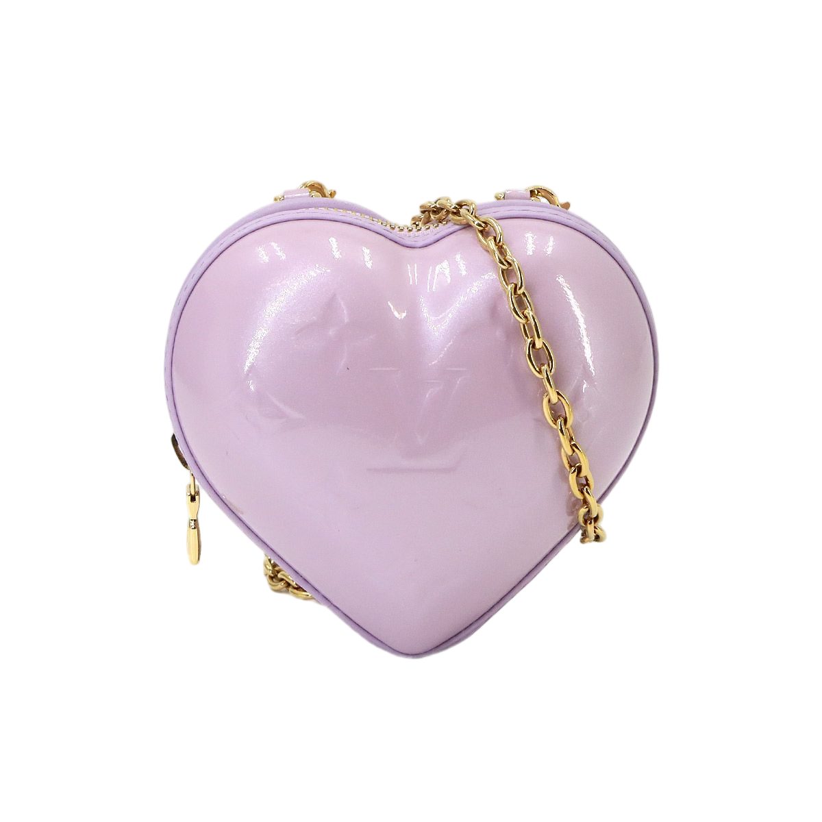 Louis Vuitton LV Remix Monogram Vernis Keep My LV Heart Shoulder Bag Leather